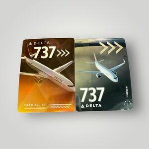 DELTA🇺🇸Trading Card Boeing 737-900ER 737-800 737 B737 #53 #69 Set Of 2 New